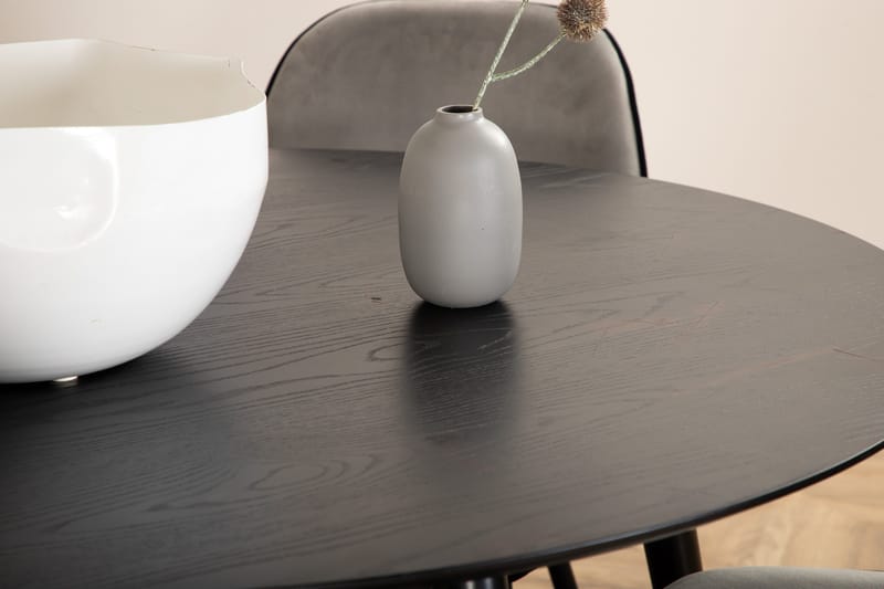 Dipp Matgrupp 115 cm Rund med 4 Emma stolar - Svart - Möbler - Matplats - Matgrupp & matbord med stolar