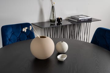 Dipp Matgrupp 115 cm Rund med 4 Velvet stolar - Svart - Möbler - Matplats - Matgrupp & matbord med stolar