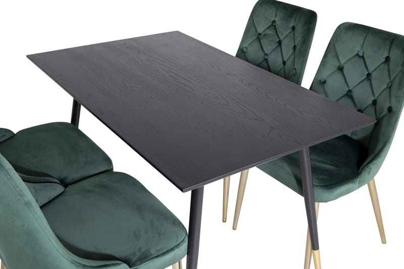 Dipp Matgrupp 120 cm Rund med 4 Velvet Deluxe stolar - Möbler - Matplats - Matgrupp & matbord med stolar