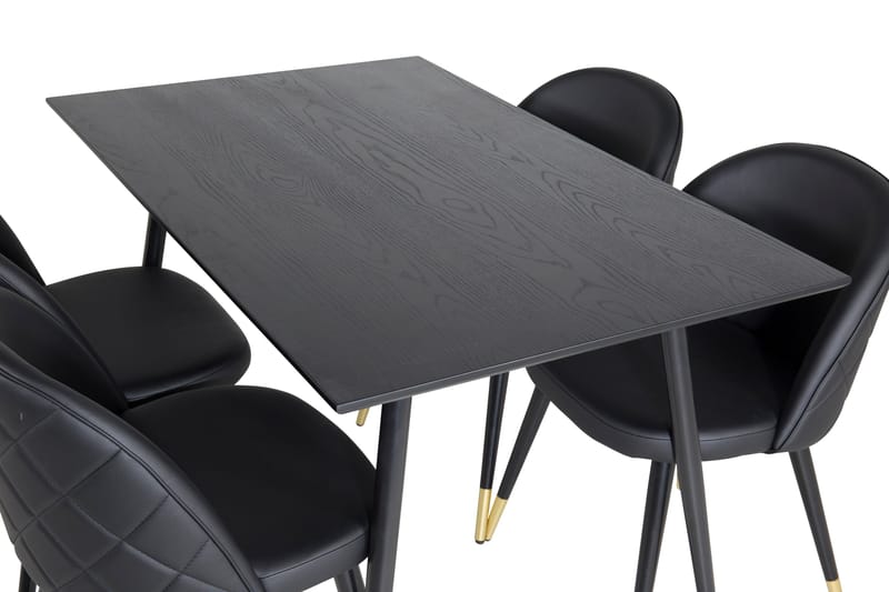 Dipp Matgrupp 120 cm Rund med 4 Velvet stolar - Möbler - Matplats - Matgrupp & matbord med stolar