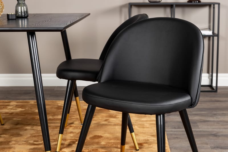 Dipp Matgrupp 120 cm Rund med 4 Velvet stolar - Möbler - Matplats - Matgrupp & matbord med stolar