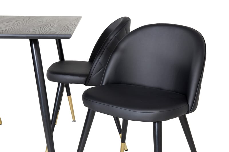 Dipp Matgrupp 120 cm Rund med 4 Velvet stolar - Möbler - Matplats - Matgrupp & matbord med stolar