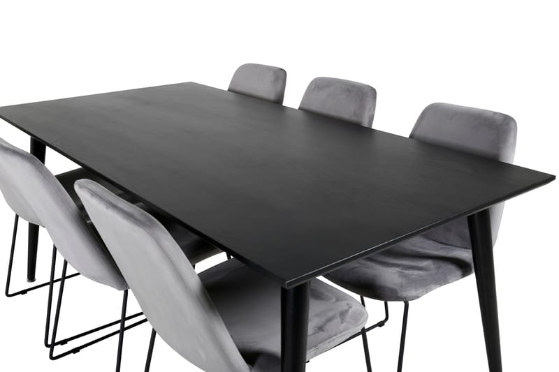 Dipp Matgrupp 180 cm Rektangulär med 6 Muce stolar - Svart - Möbler - Matplats - Matgrupp & matbord med stolar