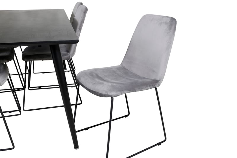 Dipp Matgrupp 180 cm Rektangulär med 6 Muce stolar - Svart - Möbler - Matplats - Matgrupp & matbord med stolar