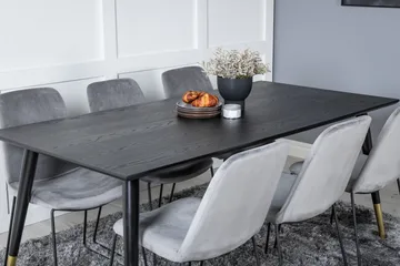 Dipp Matgrupp 180 cm Rektangulär med 6 Muce stolar - Svart/Guld - Möbler - Matplats - Matgrupp & matbord med stolar