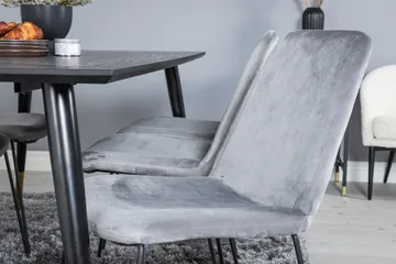 Dipp Matgrupp 180 cm Rektangulär med 6 Muce stolar - Svart/Guld - Möbler - Matplats - Matgrupp & matbord med stolar