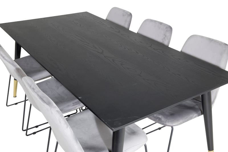 Dipp Matgrupp 180 cm Rektangulär med 6 Muce stolar - Svart/Guld - Möbler - Matplats - Matgrupp & matbord med stolar