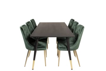 Dipp Matgrupp 180 cm Rektangulär med 6 Velvet Deluxe stolar