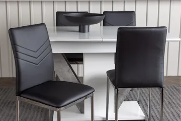 Disa Matgrupp 120 cm Rektangulär med 4 Lily stolar - Svart - Möbler - Matplats - Matgrupp & matbord med stolar