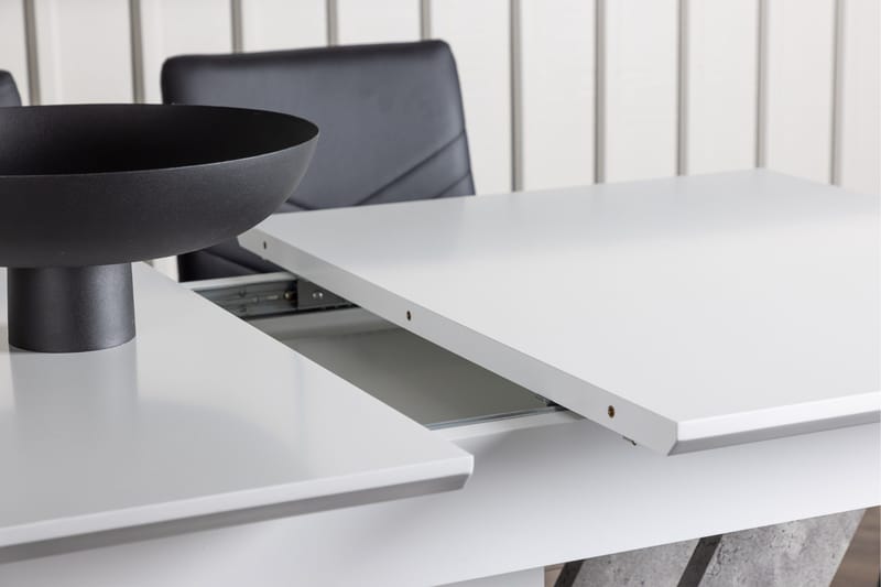 Disa Matgrupp 120 cm Rektangulär med 4 Lily stolar - Svart - Möbler - Matplats - Matgrupp & matbord med stolar