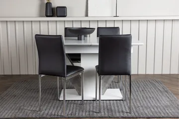 Disa Matgrupp 120 cm Rektangulär med 4 Lily stolar - Svart - Möbler - Matplats - Matgrupp & matbord med stolar