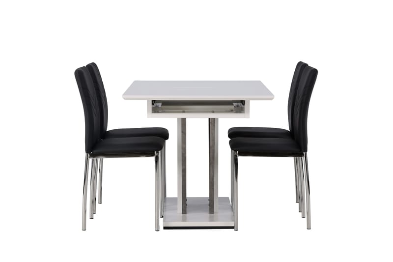 Disa Matgrupp 120 cm Rektangulär med 4 Lily stolar - Svart - Möbler - Matplats - Matgrupp & matbord med stolar