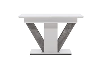 Disa Utdragbart Rektangulärt Matbord 120–160 cm med Betongutseende - Vit - Möbler - Matplats - Matbord & köksbord
