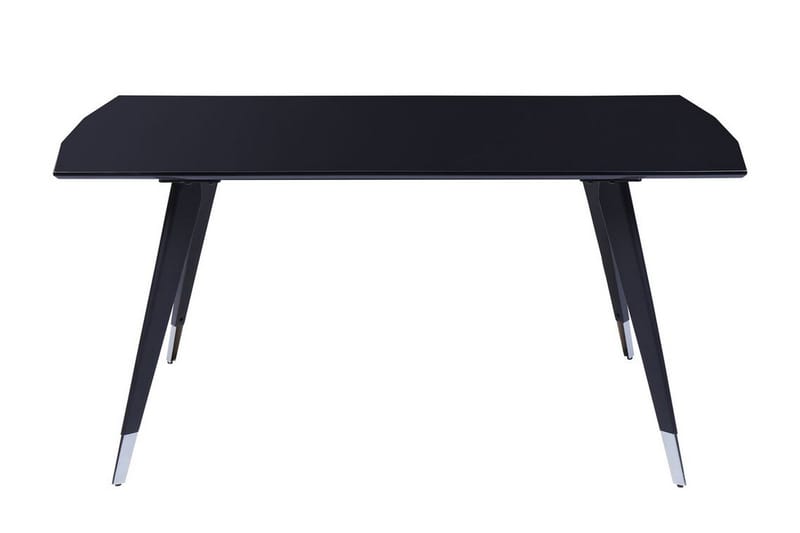 DOLBEAU Matbord 90x160 cm Svart/Silver - Möbler - Matplats - Matbord & köksbord