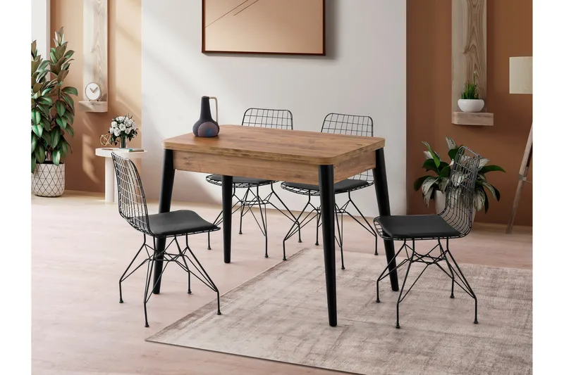 Dolcer Matbord 100 cm Rektangulär - Brun - Möbler - Matplats - Matbord & köksbord