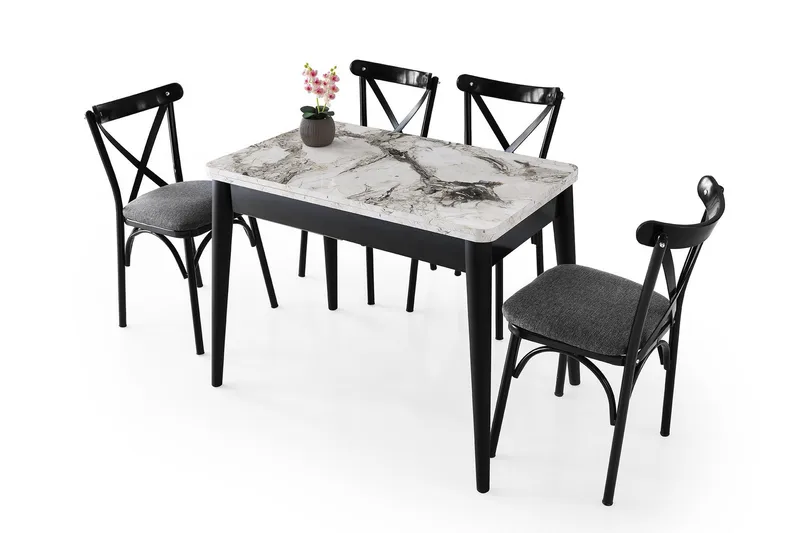 Dolcer Matbord 100 cm Rektangulär - Vit marmor - Möbler - Matplats - Matbord & köksbord