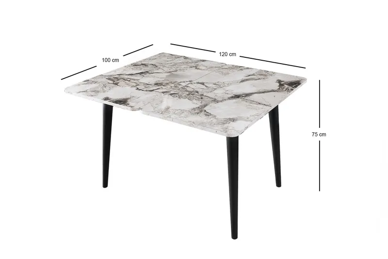 Dolcer Matbord 100 cm Rektangulär - Vit marmor - Möbler - Matplats - Matbord & köksbord