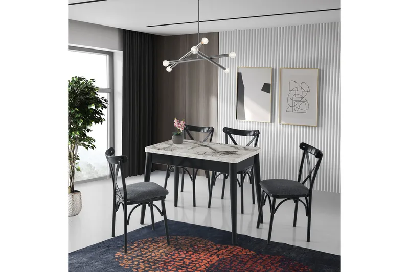 Dolcer Matbord 100 cm Rektangulär - Vit marmor - Möbler - Matplats - Matbord & köksbord