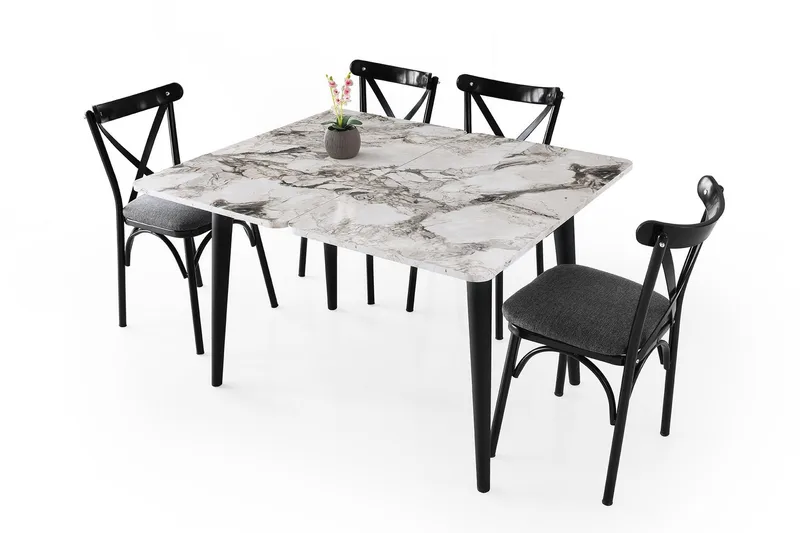 Dolcer Matbord 100 cm Rektangulär - Vit marmor - Möbler - Matplats - Matbord & köksbord