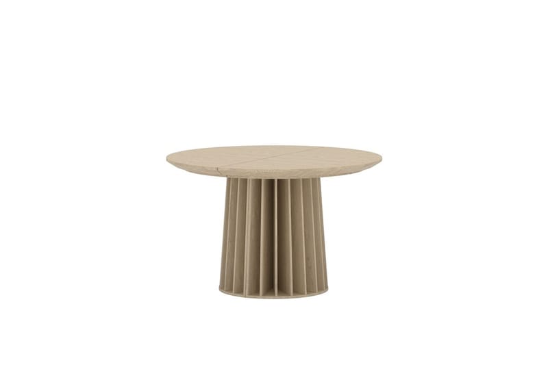 Dope Utdragbart Runt Matbord 120–210 cm i Trä med Ekutseende - Beige - Möbler - Matplats - Matbord & köksbord