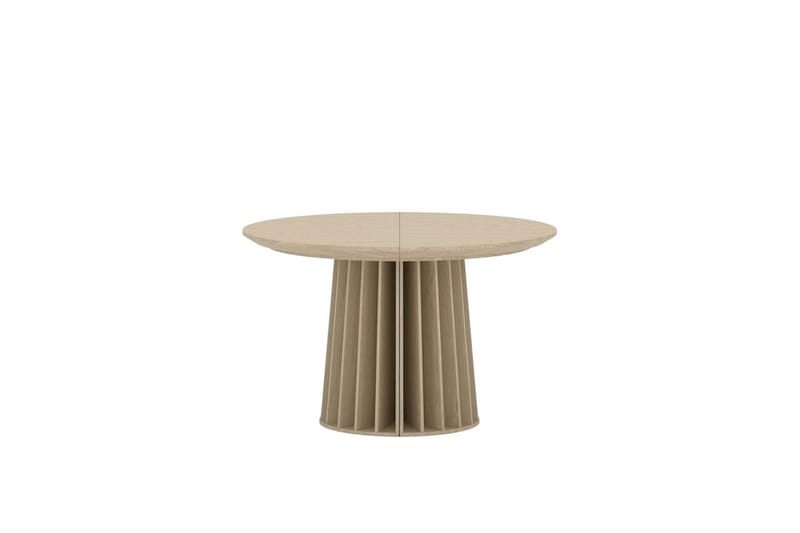 Dope Utdragbart Runt Matbord 120–210 cm i Trä med Ekutseende - Beige - Möbler - Matplats - Matbord & köksbord