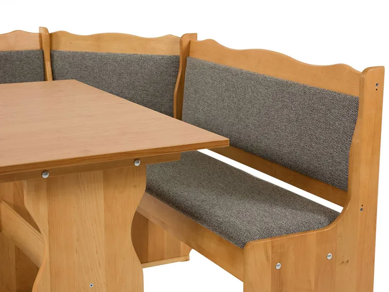 Drosbacken 7-sits Matgrupp för kök - Brun med beige klädsel (Matana 18) - Möbler - Matplats - Matgrupp & matbord med stolar