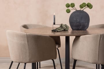 Durango Matbord 120 cm Rund med 4 Berit Karmstol med Armstöd - Möbler - Matplats - Matgrupp & matbord med stolar