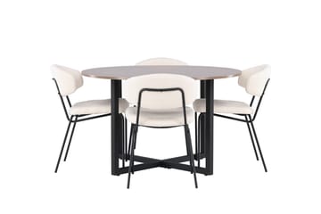 Durango Matbord 120 cm Rund med 4 Chico Matstol - Möbler - Matplats - Matgrupp & matbord med stolar