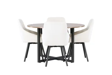 Durango Matbord 120 cm Rund med 4 Rosie Matstol - Möbler - Matplats - Matgrupp & matbord med stolar