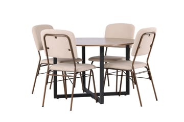Durango Matbord 120 cm Rund med 4 Seda Matstol - Möbler - Matplats - Matgrupp & matbord med stolar