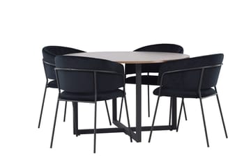 Durango Matbord 120 cm Rund med 4 Selma Matstol - Möbler - Matplats - Matgrupp & matbord med stolar