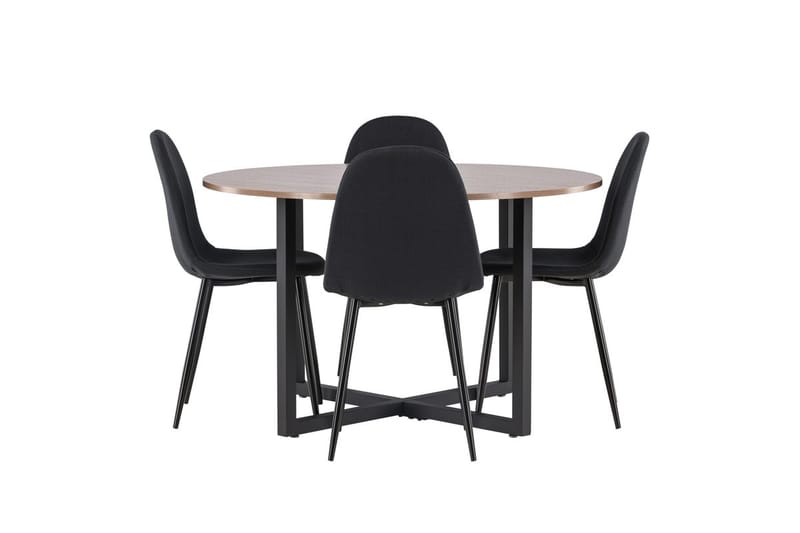 Durango Matbord 120 cm Rund med 4 Polar Matstol - Möbler - Matplats - Matgrupp & matbord med stolar