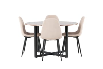 Durango Matbord 120 cm Rund med 4 Polar Matstol - Möbler - Matplats - Matgrupp & matbord med stolar
