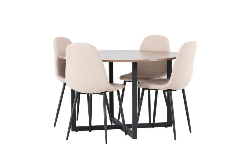 Durango Matbord 120 cm Rund med 4 Polar Matstol - Möbler - Matplats - Matgrupp & matbord med stolar