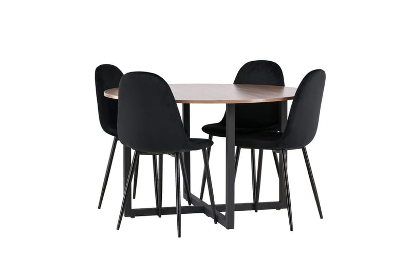 Durango Matbord 120 cm Rund med 4 Polar Köksstol - Möbler - Matplats - Matgrupp & matbord med stolar