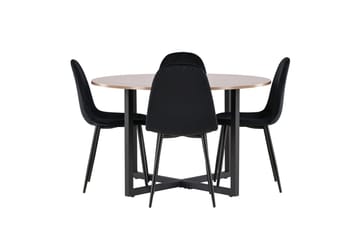 Durango Matbord 120 cm Rund med 4 Polar Köksstol - Möbler - Matplats - Matgrupp & matbord med stolar