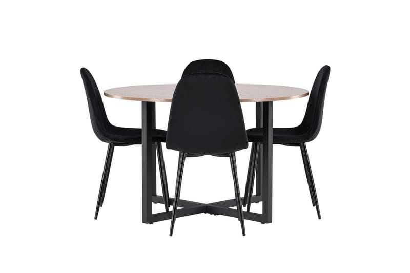Durango Matbord 120 cm Rund med 4 Polar Köksstol - Möbler - Matplats - Matgrupp & matbord med stolar