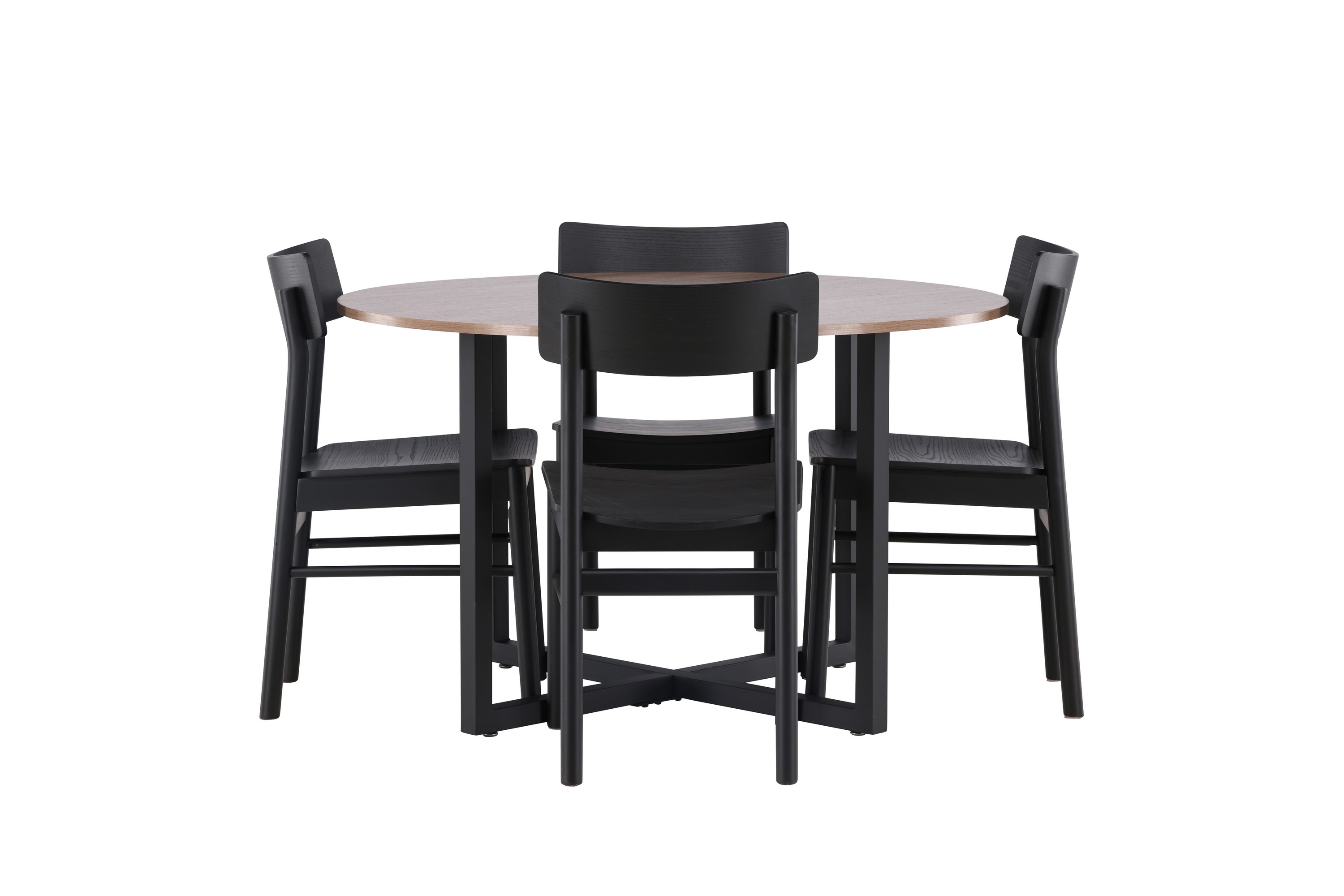 durango matbord med 4 montros stolar - valnöt