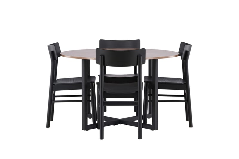 Durango Matbord med 4 Montros stolar, Valnöt