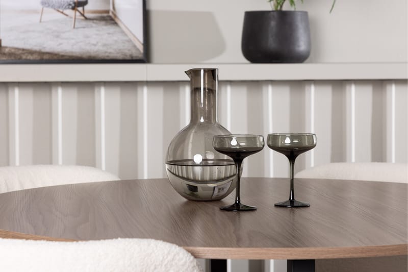 Durango Matgrupp 120 cm Rund med 4 Edina Stolar - Möbler - Matplats - Matgrupp & matbord med stolar