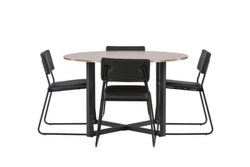 Durango Matgrupp 120 cm Rund med 4 Kenth Stolar - Valnöt - Möbler - Matplats - Matgrupp & matbord med stolar