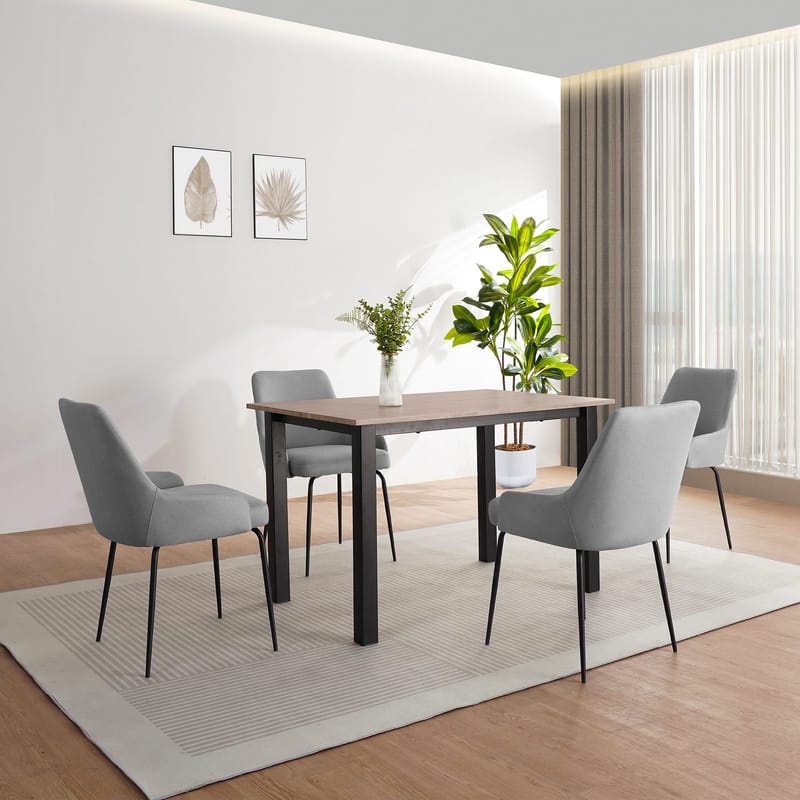 Durham Matbord 120x80 cm - Ekbrun och svart - Möbler - Matplats - Matbord & köksbord