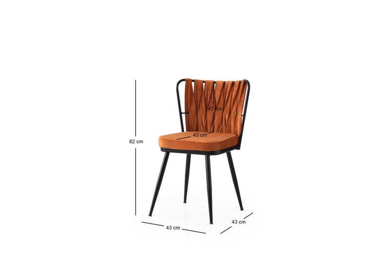 Dyana Matstol - Svart/Orange - Möbler - Matplats - Matstol & köksstol