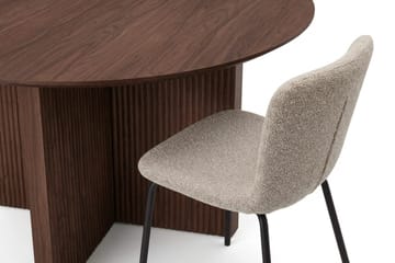 Edda Matgrupp runt 130 cm Valnöt med 6 Katy Matstolar - Valnöt - Möbler - Matplats - Matgrupp & matbord med stolar
