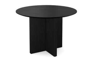 Edda Runt Matbord 110cm Fanér - Svartlaserad ek - Möbler - Matplats - Matbord & köksbord