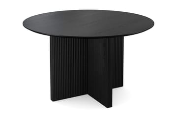 Edda Runt Matbord 130cm Fanér - Svartlaserad ek - Möbler - Matplats - Matbord & köksbord