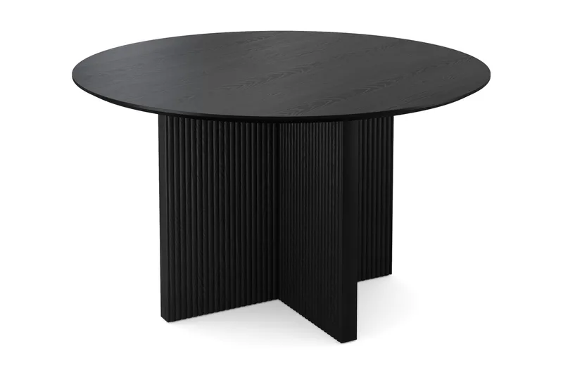 Edda Runt Matbord 130cm Fanér - Svartlaserad ek - Möbler - Matplats - Matbord & köksbord
