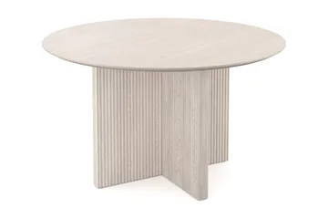 Edda Runt Matbord 130cm Fanér - Vitlaserad ek - Möbler - Matplats - Matbord & köksbord