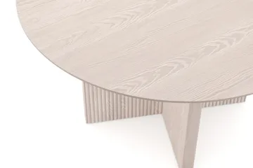 Edda Runt Matbord 130cm Fanér - Vitlaserad ek - Möbler - Matplats - Matbord & köksbord