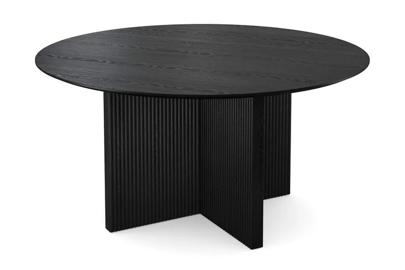 Edda Runt Matbord 150cm Fanér - Svart - Möbler - Matplats - Matbord & köksbord